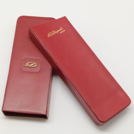 Portasigari Dupont in pelle con effige 16x5,5 cm in cofanetto. Ottimo