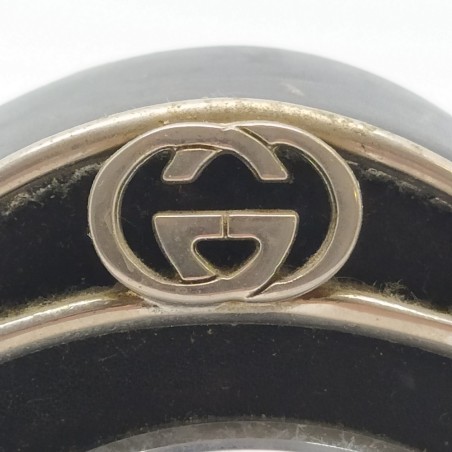 Orologio-barometro da tavolo Gucci anni '70. Leggera ossidazione, graffi