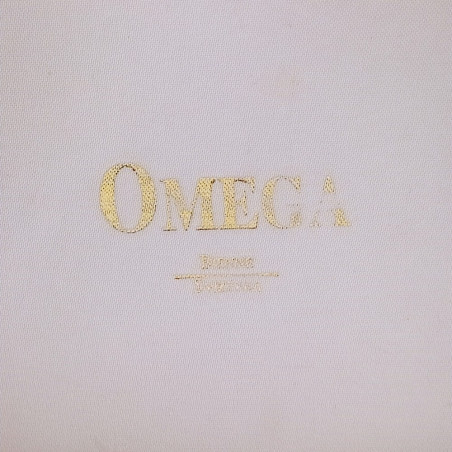 Cofanetto in legno per orologio Omega interno bianco. Piccola ammaccatura