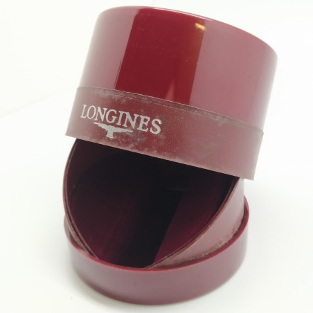 Cofanetto bordeaux orologio Longines cilindrico. Puntinatura