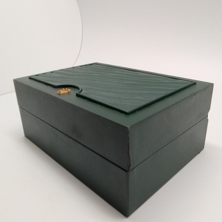Cofanetto per orologio Rolex 18x13x8 cm con documenti. Macchie