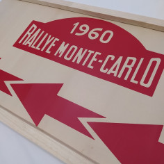 Manifesto Rally di Montecarlo 1964 originale ritelato. Fori di sospensione 2