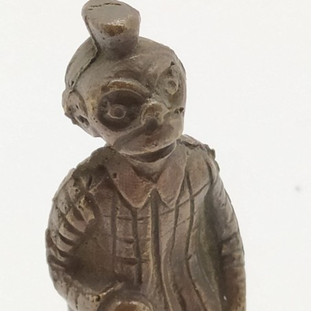 Statuina Fortunello Happy Hooligan 1899 in bronzo alttezza 8 cm. Ottimo