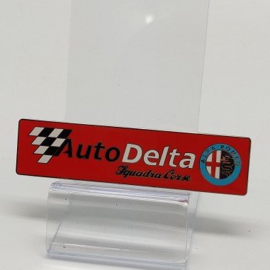 Placca auto Auto Delta Alfa Romeo Delta Squadra Corse con adesivo. Ottimo