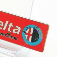 Placca auto Auto Delta Alfa Romeo Delta Squadra Corse con adesivo. Ottimo 2
