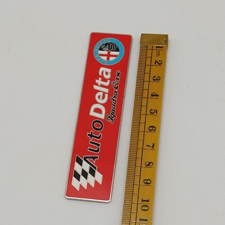 Placca auto Auto Delta Alfa Romeo Delta Squadra Corse con adesivo. Ottimo