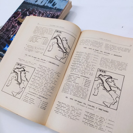 Lotto di 3 libri di ciclismo Negri, Chierici 1957/61/68. Ingiallimenti