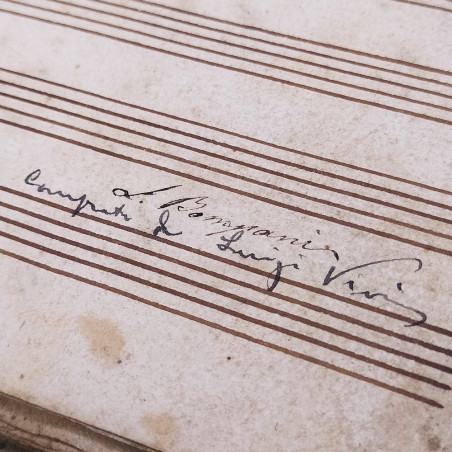 Sinfonie manoscritte ridotte per piano vari autori, inizi '800. Ingiallimento