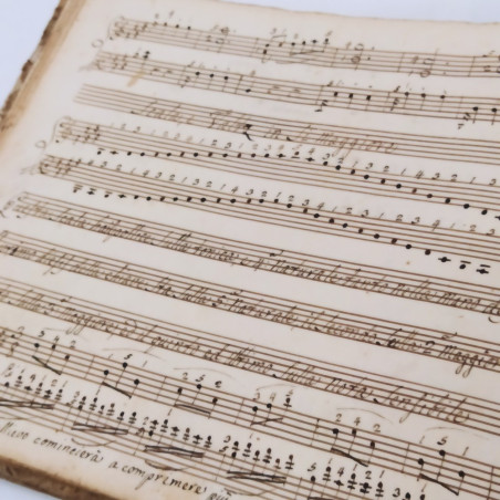 Sinfonie manoscritte ridotte per piano vari autori, inizi '800. Ingiallimento