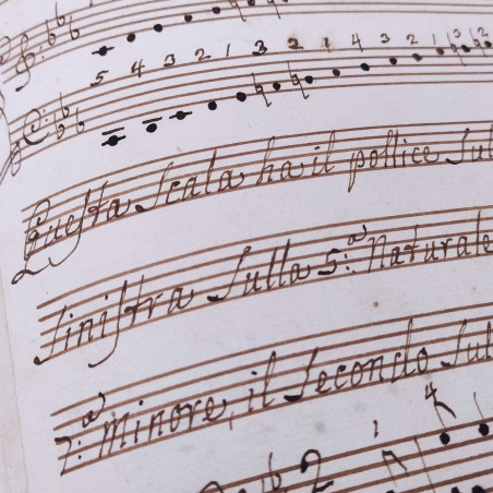 Sinfonie manoscritte ridotte per piano vari autori, inizi '800. Ingiallimento
