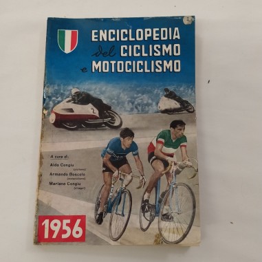 Libro Enciclopedia del ciclismo e motociclismo 1956, supp. Occhio. Ingiallimenti