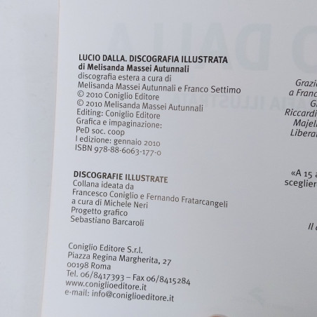 2 libri: "Discografia illustrata Lucio Dalla", "Canzoni" di Lucio Dalla. Buono