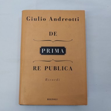 Libro De (prima) Re Publica, autografo Giulio Andreotti, Rizzoli. Ingiallimenti