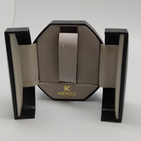 Cofanetto per orologio Kienzle nero, ottagonale a doppio battente. Buono