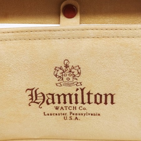 Cofanetto in legno Hamilton per orologi, documenti, garanzia. Buono