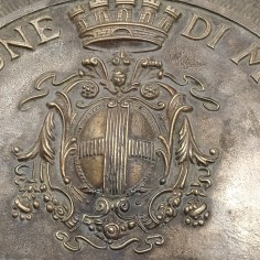 Placca in bronzo Comune Milano - Fausto Coppi 1962. Ossidazione 2