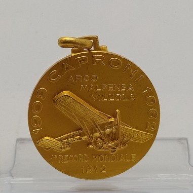 Medaglia commemorativa Arco Malpensa Vizzola Caproni 1° Record mondiale 1912