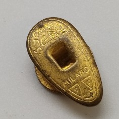 Pin da giacca distintivo Seregno calcio smaltato, diam 1 cm. Buono 2