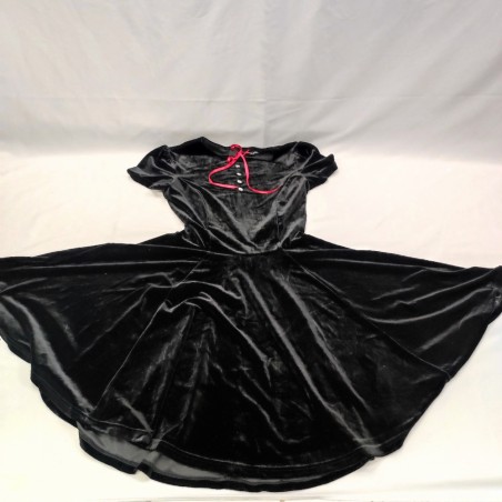 Hell Bunny abito donna stile gotico in poliestere nero tg S