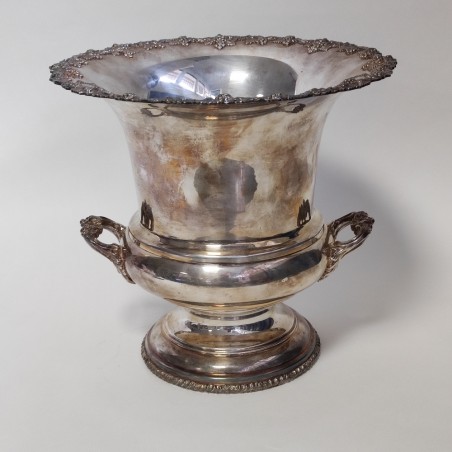 Cestello champagne in Sheffield d. 27 h. 26 cm ossidazioni naturali