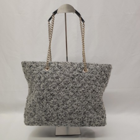 Borsa donna Love Moschino in tessuto grosso colore grigio pari nuovo