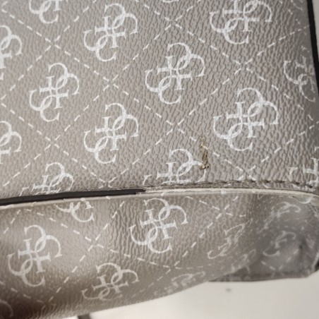 Borsa donna a tracola Guess ecopelle grigia con pattern