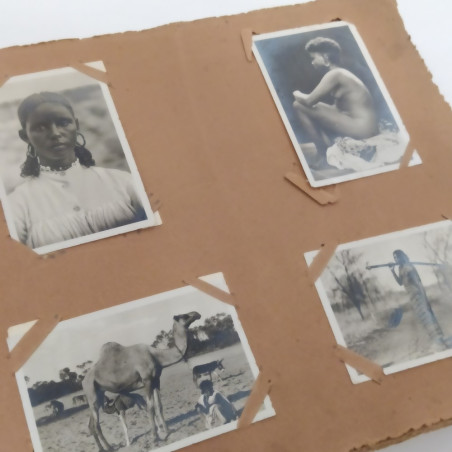 Album 250 fotografie e cartoline Abissinia 31x23 cm. Ingiallimenti