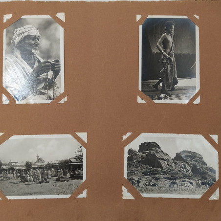 Album 250 fotografie e cartoline Abissinia 31x23 cm. Ingiallimenti
