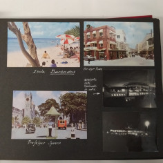 Album di 300 foto e cartoline dei Caraibi 1961 con racconti di viaggio. Buono 2