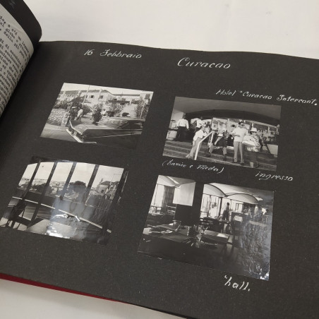 Album di 300 foto e cartoline dei Caraibi 1961 con racconti di viaggio. Buono
