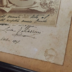 Foto autografa della soprano Luisa Tetrazzini con dedica 1917. Ingiallimenti 2