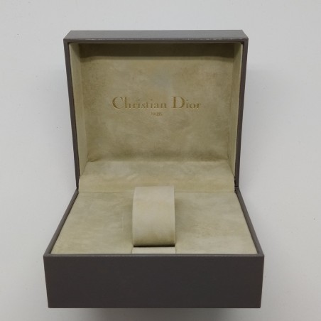 Cofanetto per orologio Christian Dior grigio 12x11x6 cm. Piccola ammaccatura