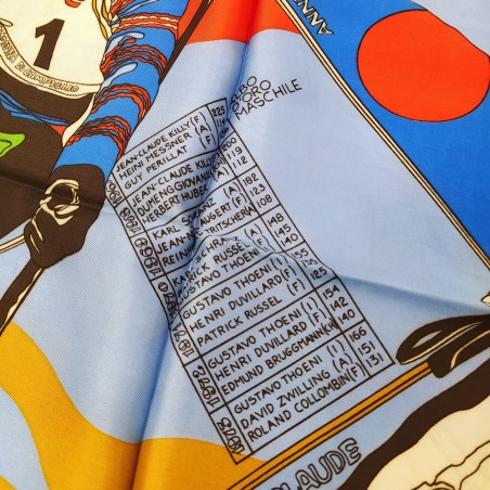 Lotto di 6 foulard in seta di eventi sportivi periodo anni 70 Ottimo