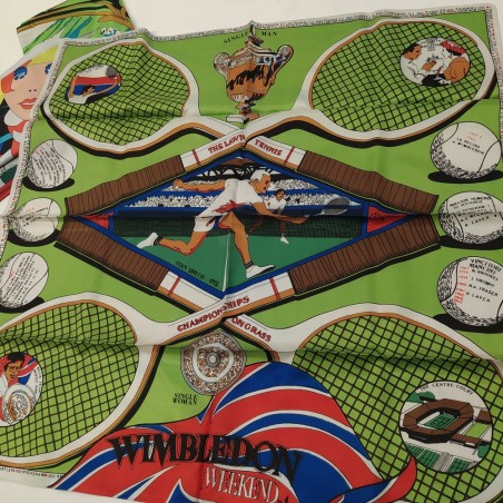 Lotto di 6 foulard in seta di eventi sportivi periodo anni 70 Ottimo