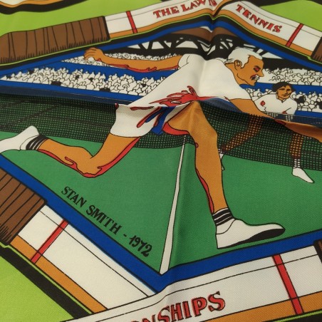 Lotto di 6 foulard in seta di eventi sportivi periodo anni 70 Ottimo