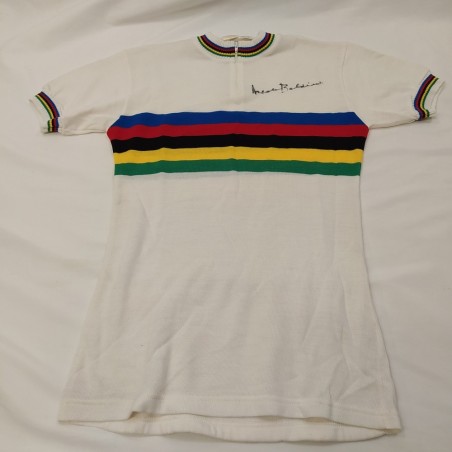 Maglia da ciclista Colnago con autografo di Ercole Baldini anni '50. Buono