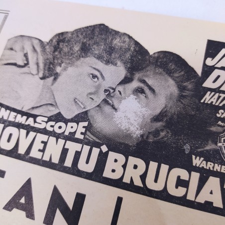 Locandina Gioventù bruciata James Dean cinema Sassuolo 24,5x23 cm