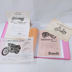 Lotto di 18 volantini motocicli anni '50/'60/'70 - Ingiallimenti dell'epoca 2