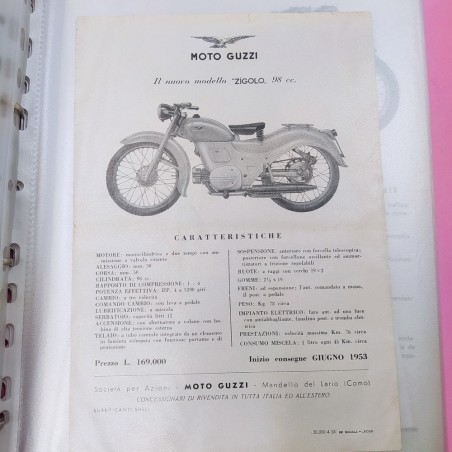 Lotto di 18 volantini motocicli anni '50/'60/'70 - Ingiallimenti dell'epoca