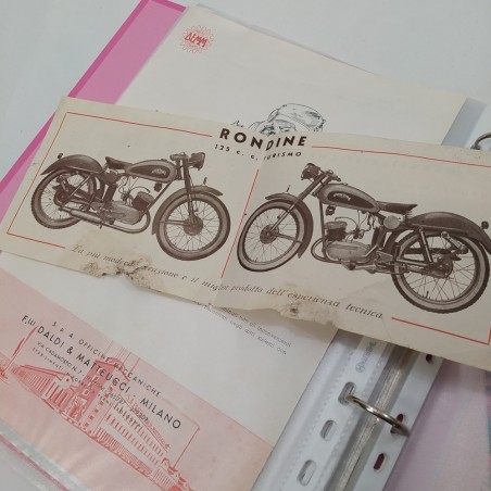 Lotto di 18 volantini motocicli anni '50/'60/'70 - Ingiallimenti dell'epoca