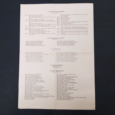 Programma musicale di arie d'opera italiane in tedesco anni '30. Pieghe