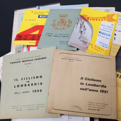 Lotto di 46 programmi di gare ciclistiche anni dal 1938 agli anni '80. Buono 2