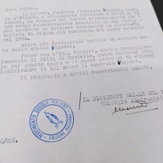Lettera dattiloscritta MSI firmata Almirante 1959. Buono 2