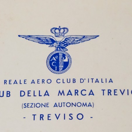Volantino con programma avio raduno Città della Vittoria 1935. Ingiallimento