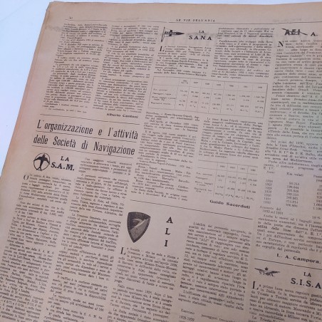 Rivista Le vie dell'aria, per i 10 anni della fondazione aeronautica 1933. Aloni
