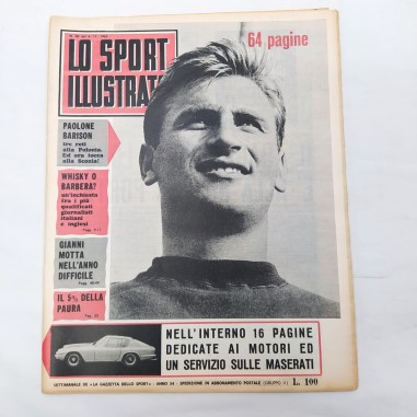 Rivista Lo sport illustrato 1965. Ingiallimenti