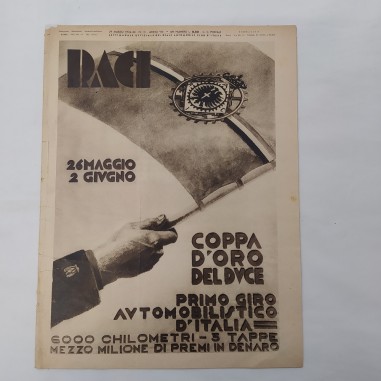 Rivista Raci 1934 Coppa d'Oro del Duce, speciale Mille Miglia. Ingiallimenti