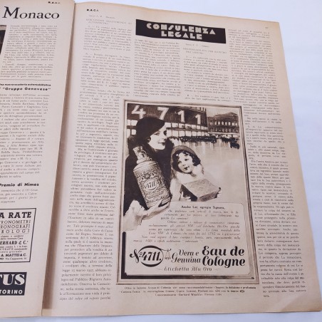 Rivista Raci 1934 Coppa d'Oro del Duce, speciale Mille Miglia. Ingiallimenti