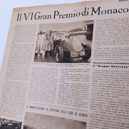 Rivista Raci 1934 Coppa d'Oro del Duce, speciale Mille Miglia. Ingiallimenti