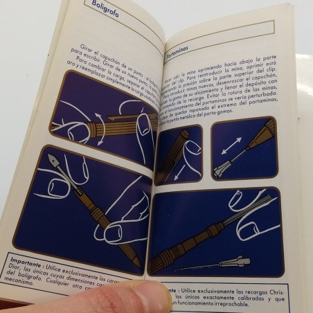 Garanzia stilo Christian Dior con libretto. Piega in un angolo